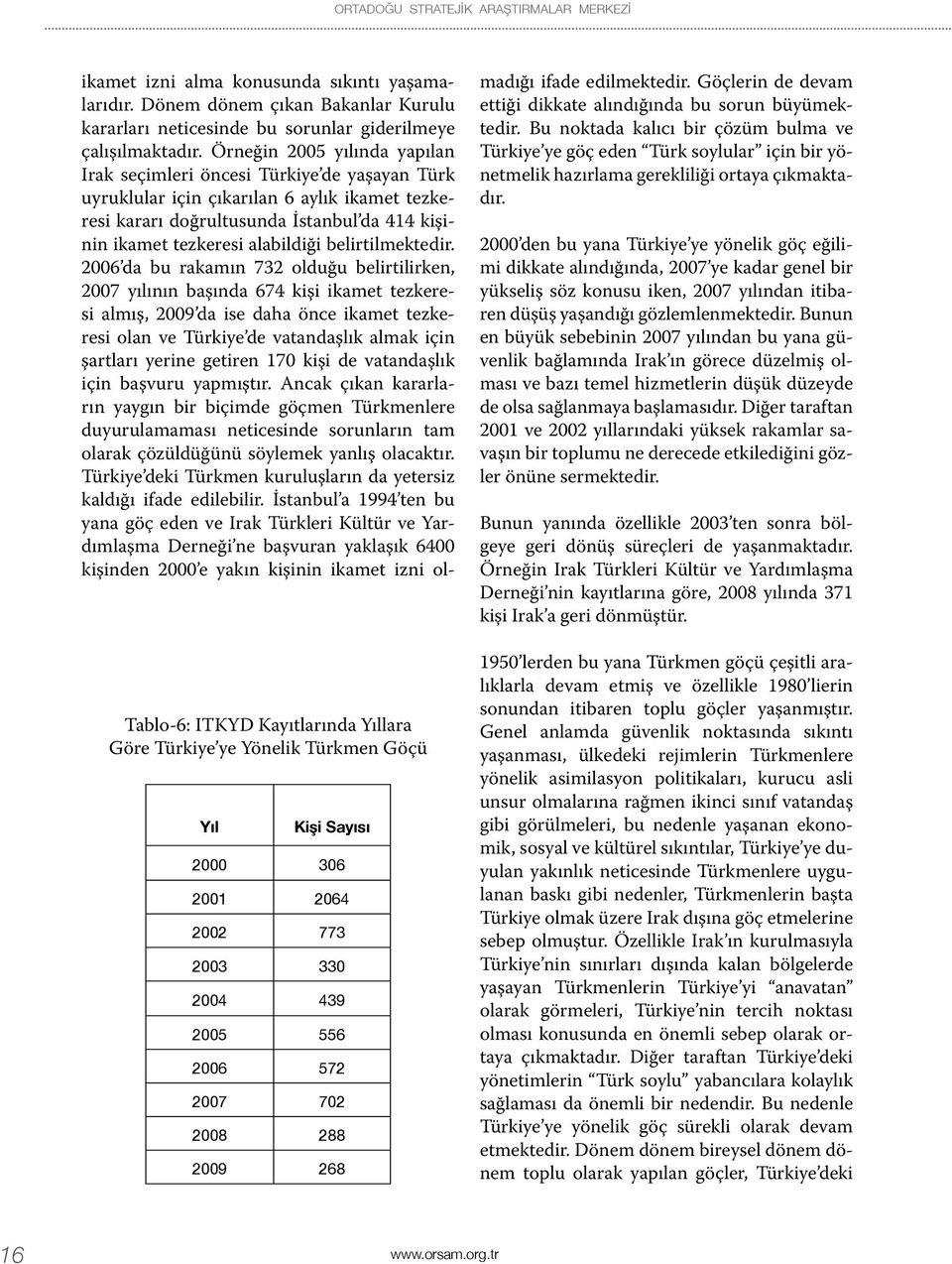 Örneğin 2005 yılında yapılan Irak seçimleri öncesi Türkiye de yaşayan Türk uyruklular için çıkarılan 6 aylık ikamet tezkeresi kararı doğrultusunda İstanbul da 414 kişinin ikamet tezkeresi alabildiği