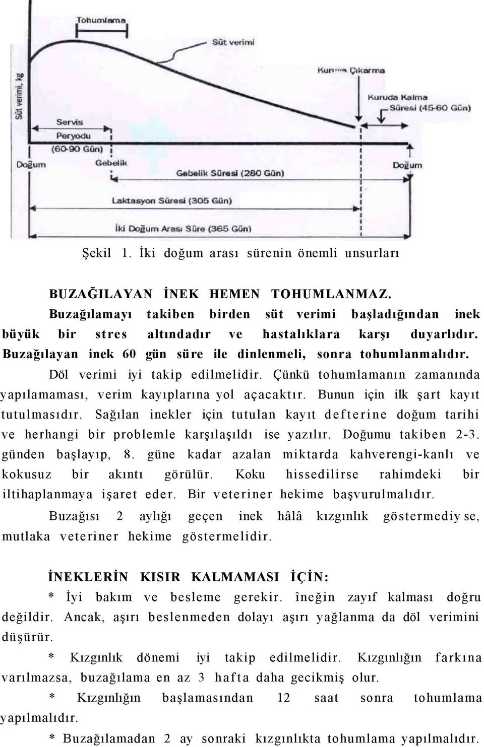 Döl verimi iyi takip edilmelidir. Çünkü tohumlamanın zamanında yapılamaması, verim kayıplarına yol açacaktır. Bunun için ilk şart kayıt tutulmasıdır.