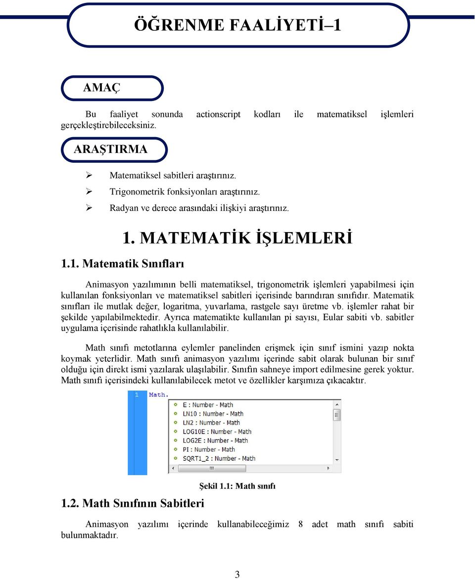 MATEMATİK İŞLEMLERİ 1.