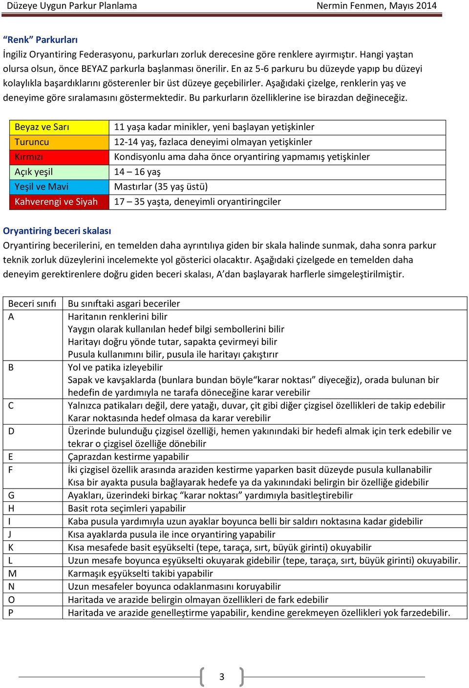 Bu parkurların özelliklerine ise birazdan değineceğiz.