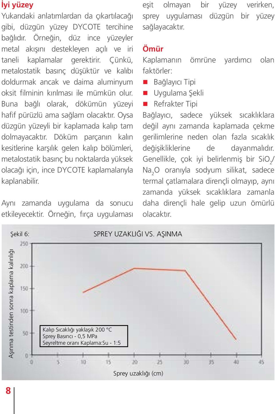 Oysa düzgün yüzeyli bir kaplamada kalıp tam dolmayacaktır.