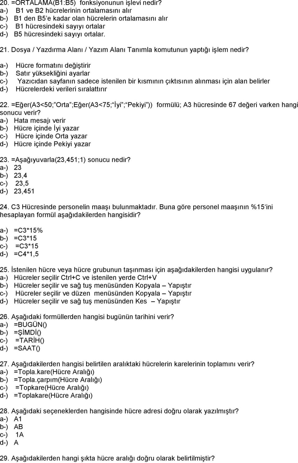 Dosya / Yazdırma Alanı / Yazım Alanı Tanımla komutunun yaptığı işlem nedir?