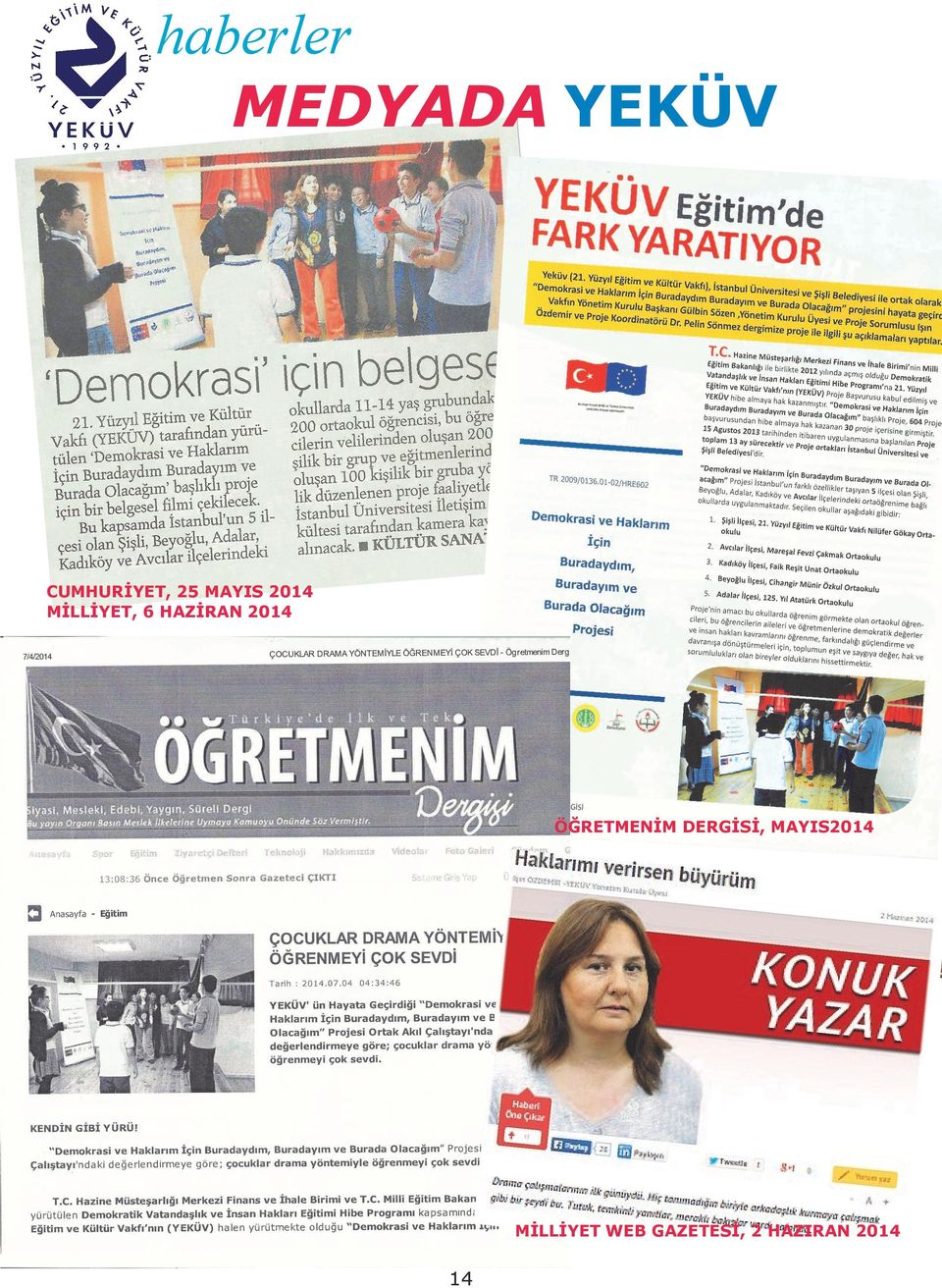 2014 ÖĞRETMENİM DERGİSİ, MAYIS2014