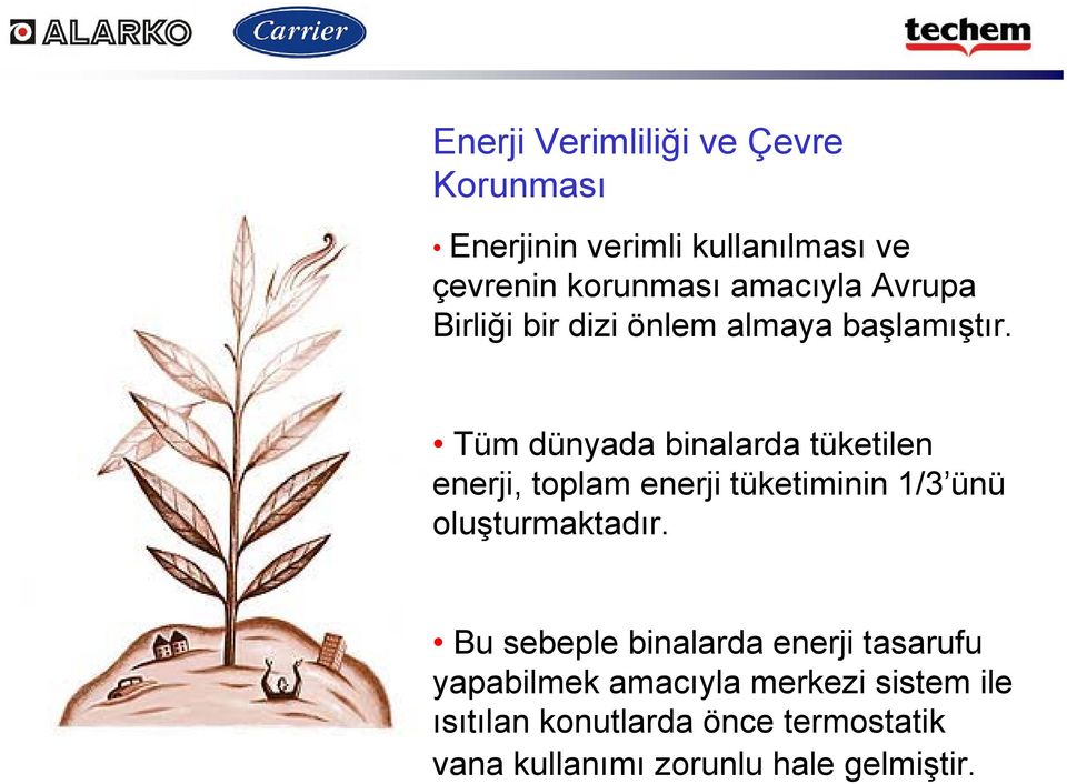 Tüm dünyada binalarda tüketilen enerji, toplam enerji tüketiminin 1/3 ünü oluşturmaktadır.