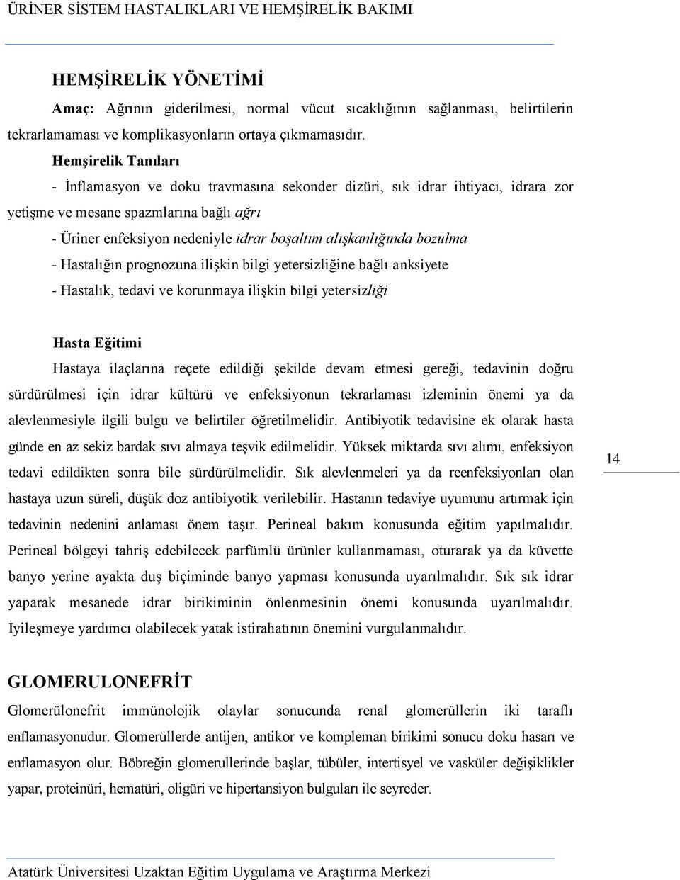 alışkanlığında bozulma - Hastalığın prognozuna ilişkin bilgi yetersizliğine bağlı anksiyete - Hastalık, tedavi ve korunmaya ilişkin bilgi yetersizliği Hasta Eğitimi Hastaya ilaçlarına reçete edildiği