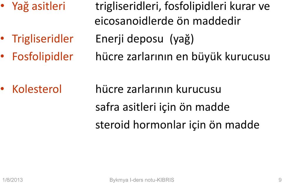 (yağ) hücre zarlarının en büyük kurucusu Kolesterol hücre