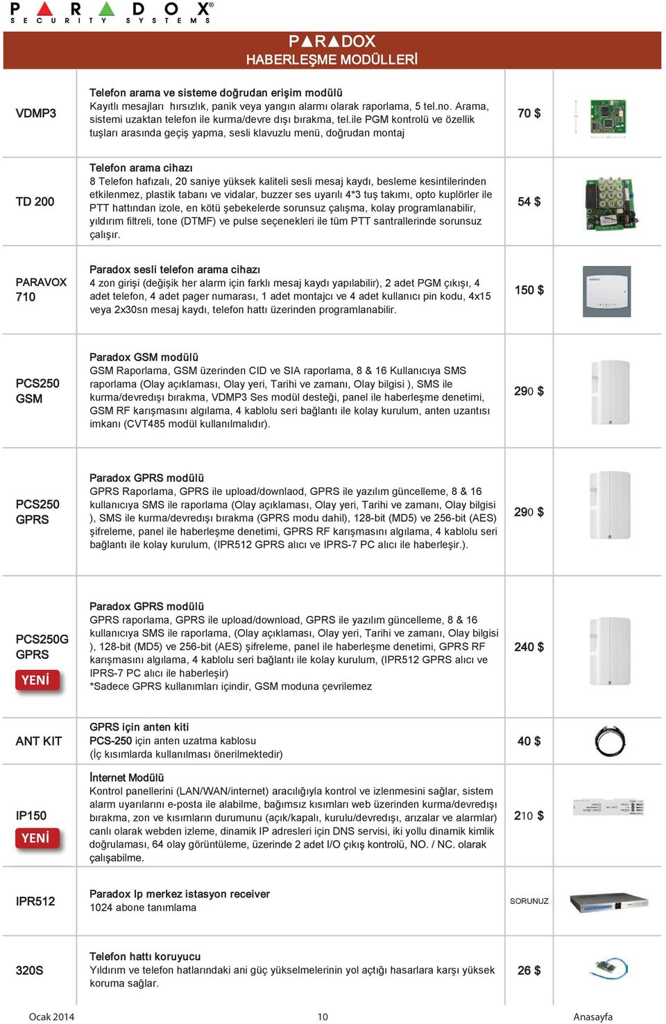 ile PGM kontrolü ve özellik 70 $ tuşları arasında geçiş yapma, sesli klavuzlu menü, doğrudan montaj Telefon arama cihazı 8 Telefon hafızalı, 20 saniye yüksek kaliteli sesli mesaj kaydı, besleme