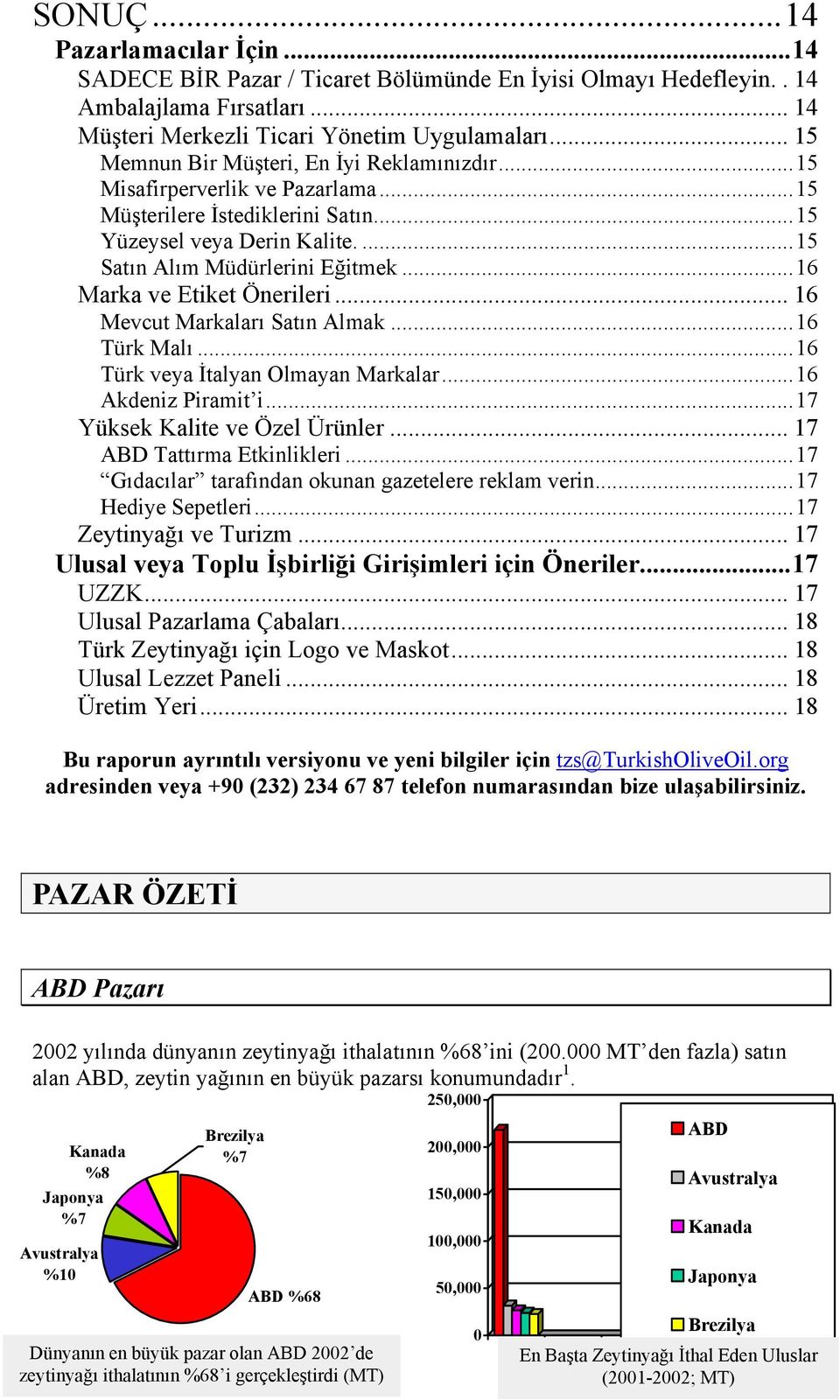 ..16 Marka ve Etiket Önerileri... 16 Mevcut Markaları Satın Almak...16 Türk Malı...16 Türk veya İtalyan Olmayan Markalar...16 Akdeniz Piramit i...17 Yüksek Kalite ve Özel Ürünler.