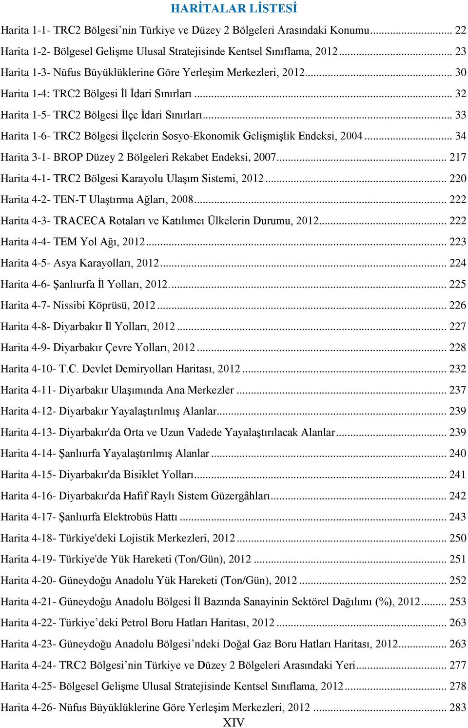 .. 33 Harita 1-6- TRC2 Bölgesi İlçelerin Sosyo-Ekonomik Gelişmişlik Endeksi, 2004... 34 Harita 3-1- BROP Düzey 2 Bölgeleri Rekabet Endeksi, 2007.