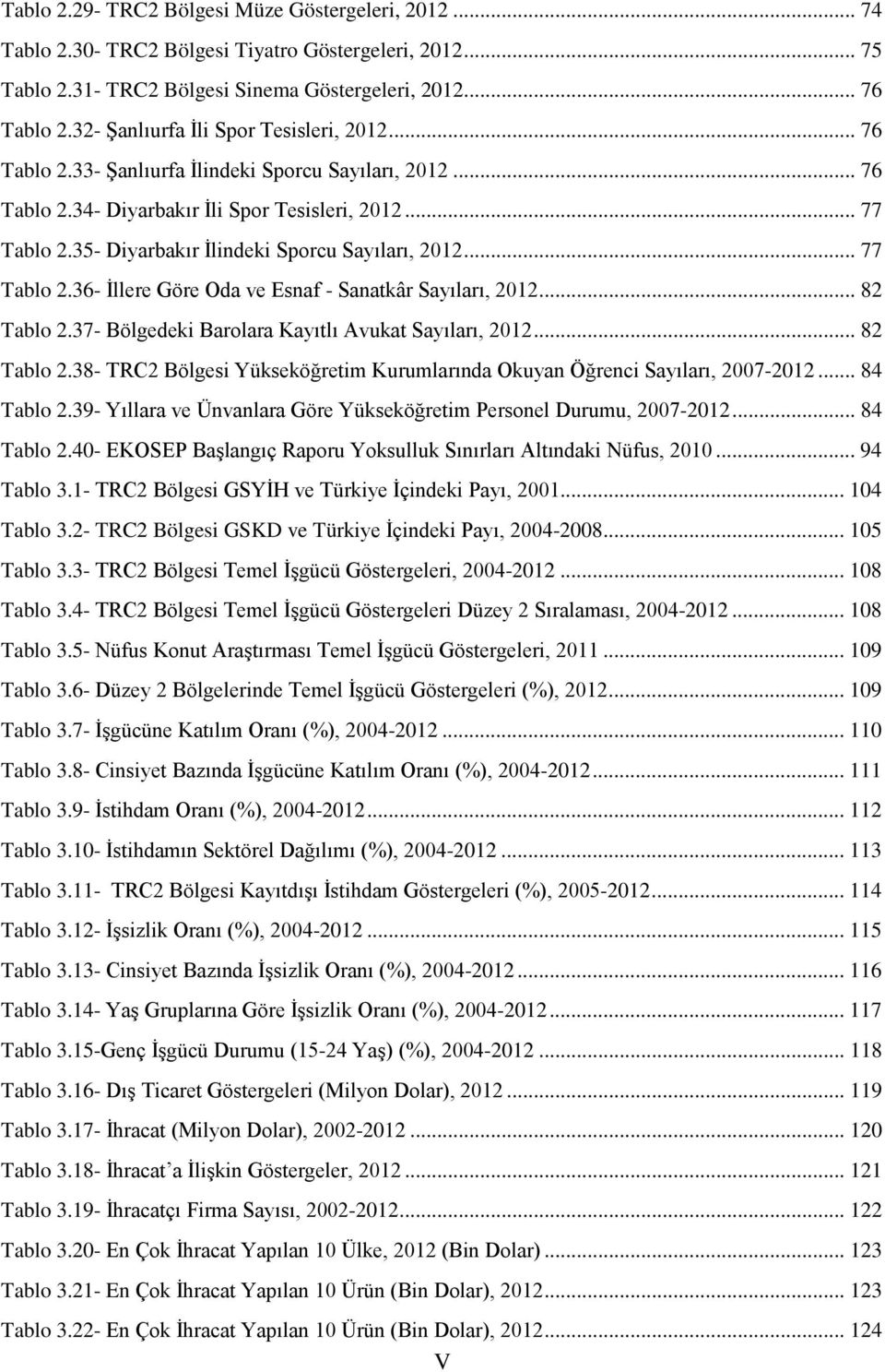 35- Diyarbakır İlindeki Sporcu Sayıları, 2012... 77 Tablo 2.36- İllere Göre Oda ve Esnaf - Sanatkâr Sayıları, 2012... 82 Tablo 2.