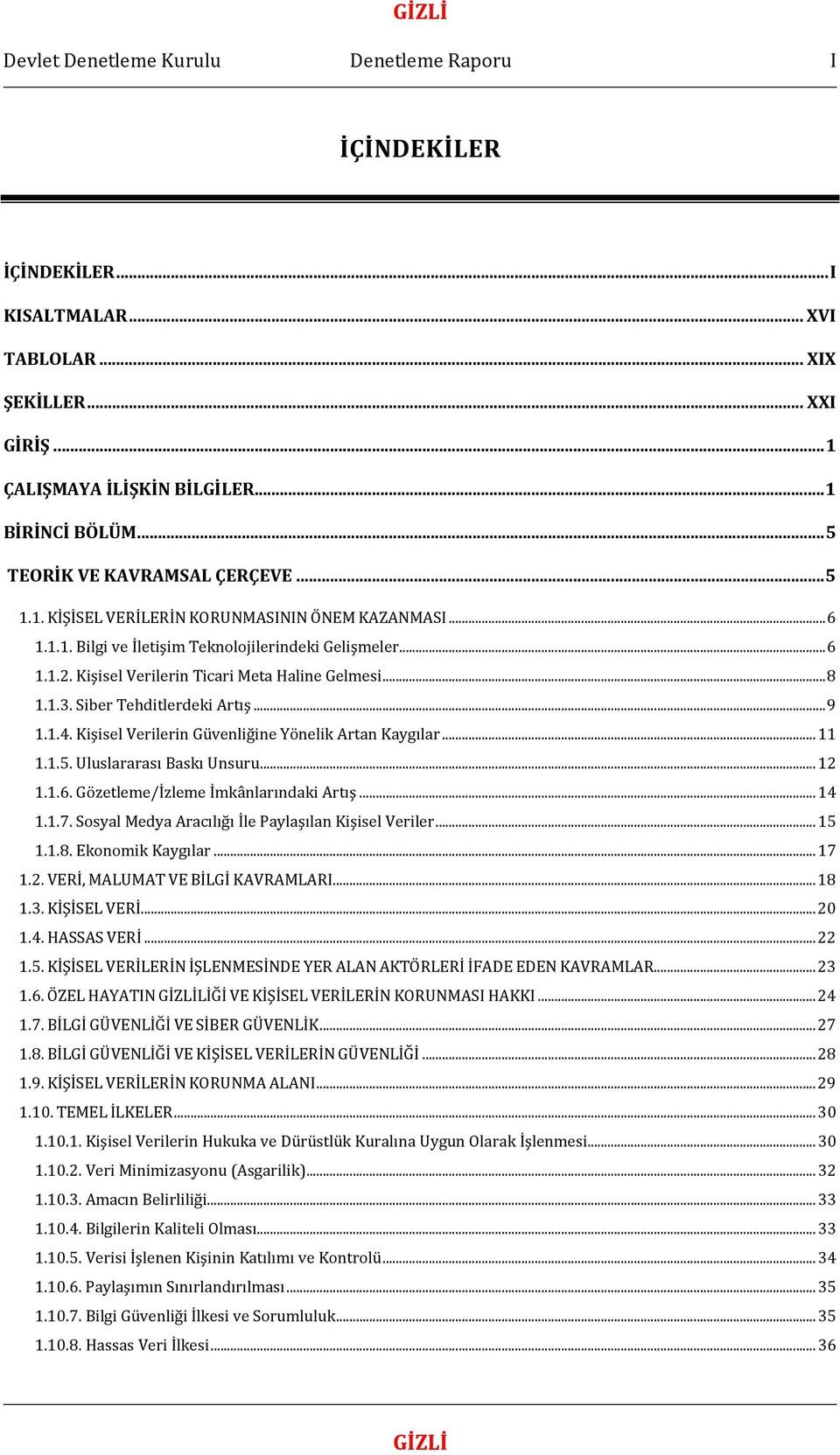 Kişisel Verilerin Ticari Meta Haline Gelmesi... 8 1.1.3. Siber Tehditlerdeki Artış... 9 1.1.4. Kişisel Verilerin Güvenliğine Yönelik Artan Kaygılar... 11 1.1.5. Uluslararası Baskı Unsuru... 12 1.1.6.