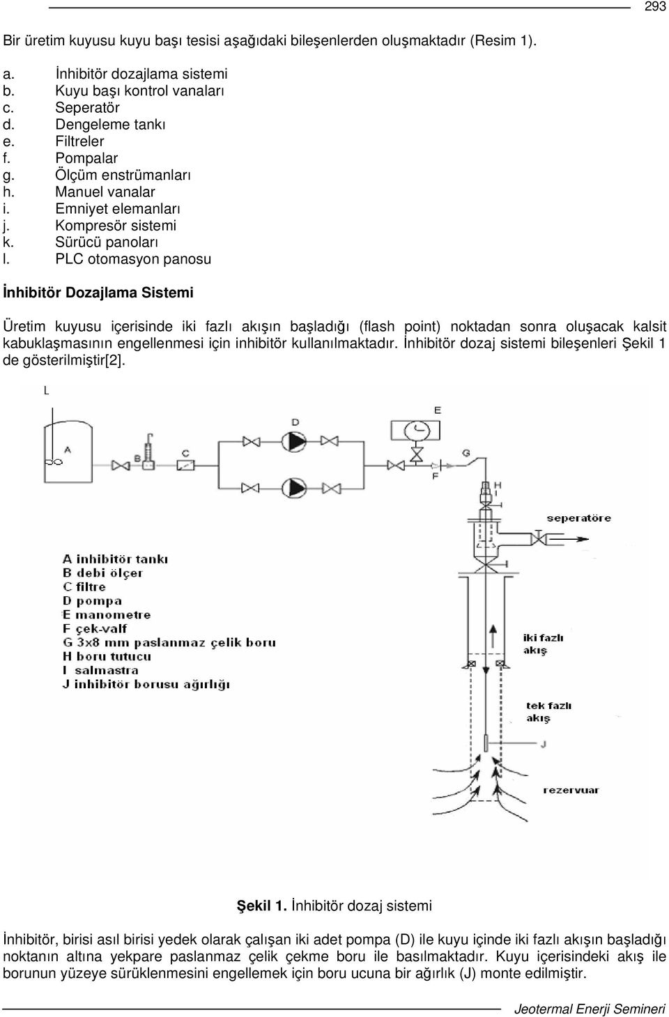 PLC otomasyon panosu nhibitör Dozajlama Sistemi Üretim kuyusu içerisinde iki fazlı akıın baladıı (flash point) noktadan sonra oluacak kalsit kabuklamasının engellenmesi için inhibitör