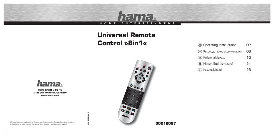 Hama GmbH & Co KG D-86651 Monheim/Germany www.hama.