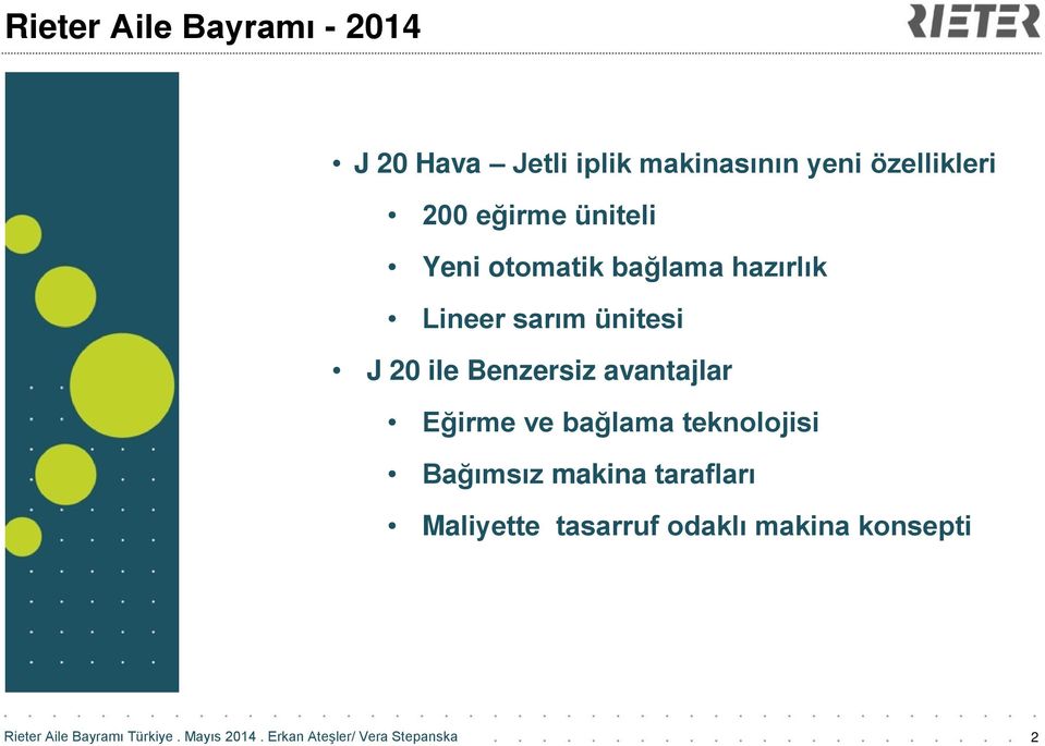 sarım ünitesi J 20 ile Benzersiz avantajlar Eğirme ve bağlama