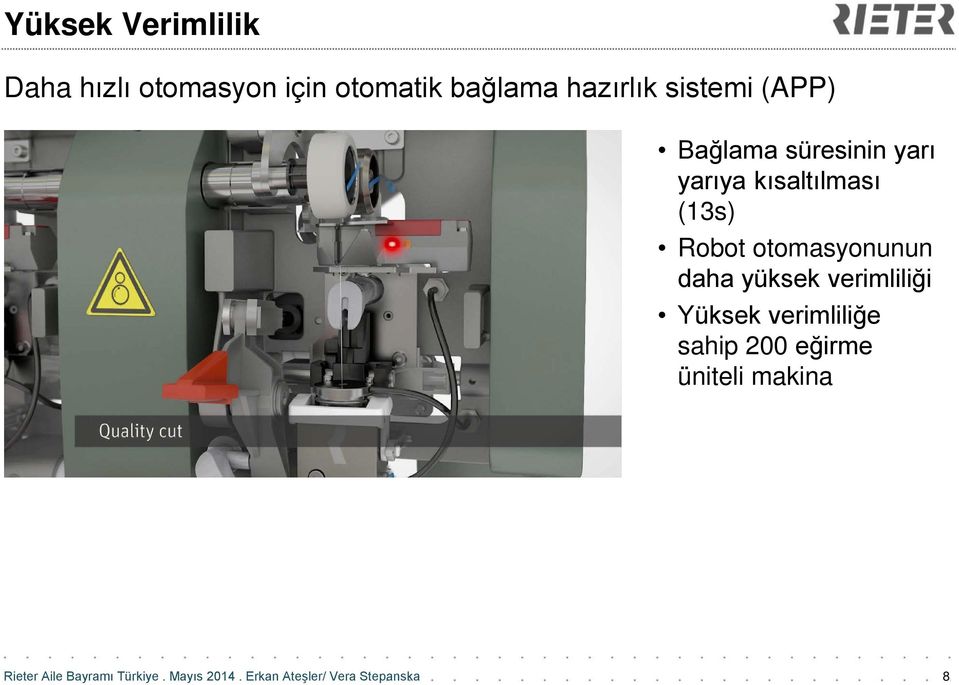 yarıya kısaltılması (13s) Robot otomasyonunun daha yüksek