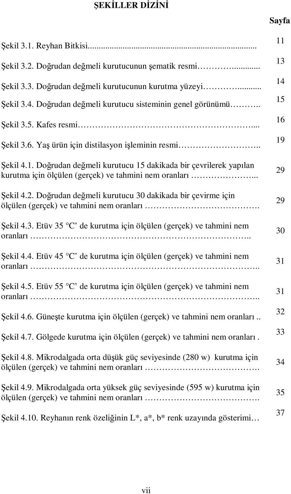 Doğrudan değmeli kurutucu 15 dakikada bir çevrilerek yapılan kurutma için ölçülen (gerçek) ve tahmini nem oranları... Şekil 4.2.