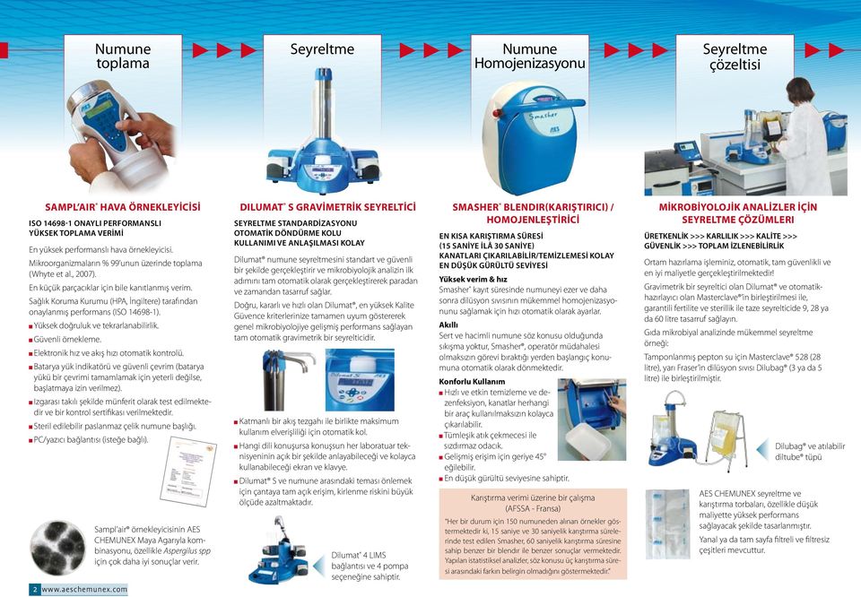 Sağlık Koruma Kurumu (HPA, İngiltere) tarafından onaylanmış performans (ISO 14698-1). Yüksek doğruluk ve tekrarlanabilirlik. Güvenli örnekleme. Elektronik hız ve akış hızı otomatik kontrolü.