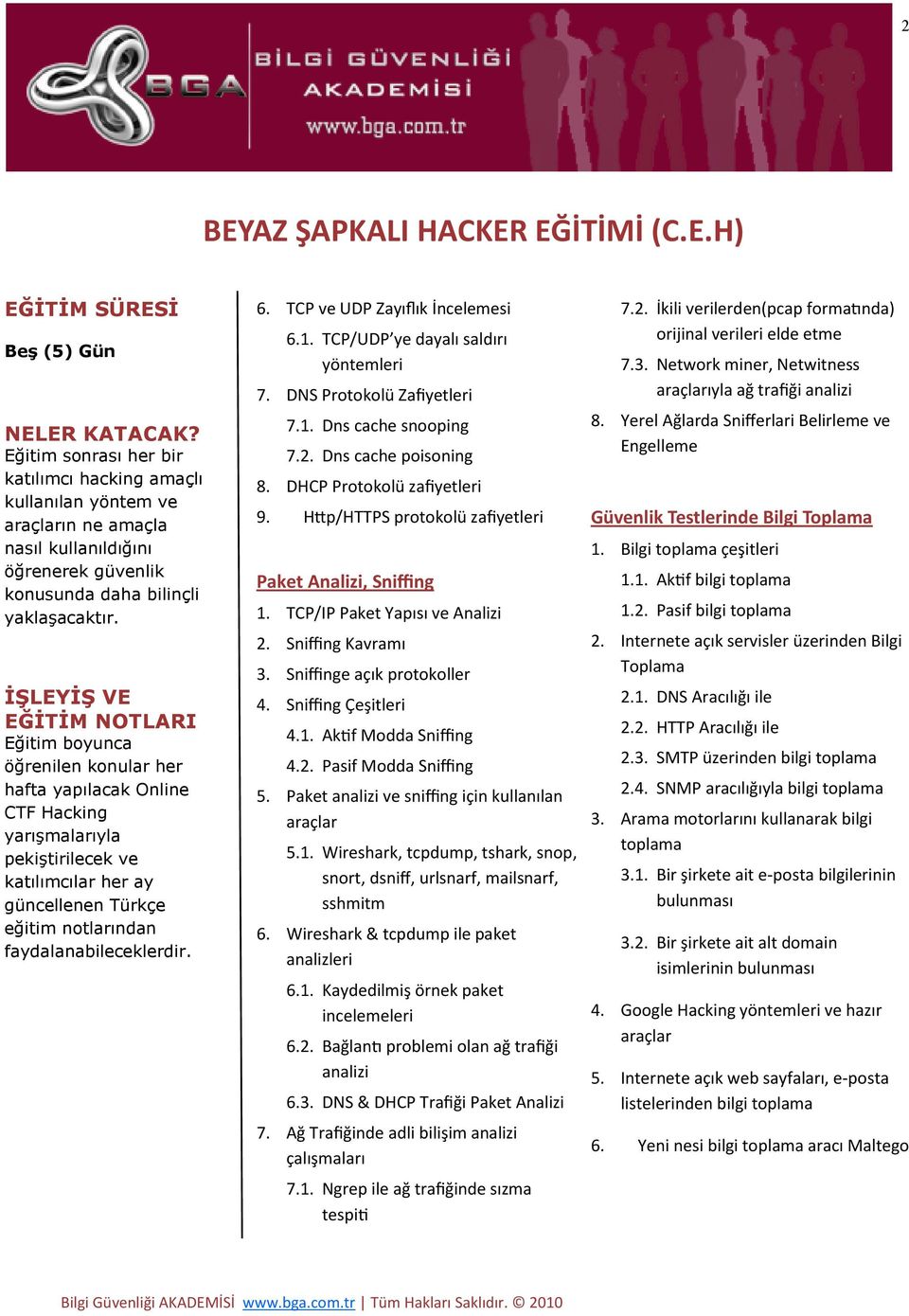 Paket analizi ve sniffing için kullanılan araçlar 5.1. Wireshark, tcpdump, tshark, snop, snort, dsniff, urlsnarf, mailsnarf, sshmitm 6. Wireshark & tcpdump ile paket analizleri 6.1. Kaydedilmiş örnek paket incelemeleri 6.