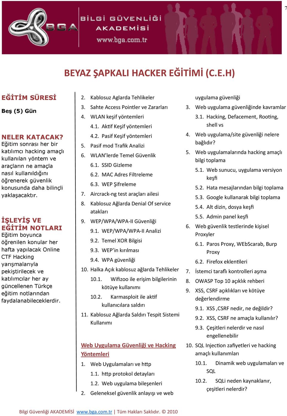 WEP/WPA/WPA-II Güvenliği 9.1. WEP/WPA/WPA-II Analizi 9.2. Temel XOR Bilgisi 9.3. WEP in kırılması 9.4. WPA güvenliği 10. Halka Açık kablosuz ağlarda Tehlikeler 10.1. Wifizoo ile erişim bilgilerinin kötüye kullanımı 10.