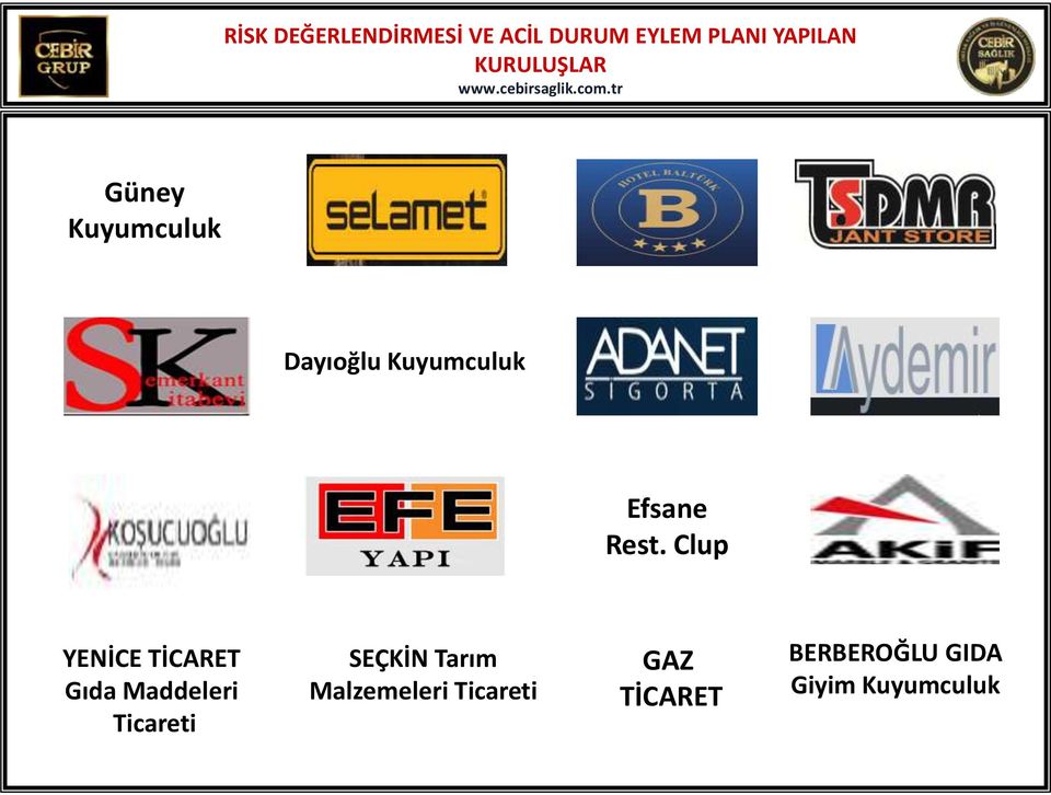 Clup YENİCE TİCARET Gıda Maddeleri Ticareti SEÇKİN Tarım