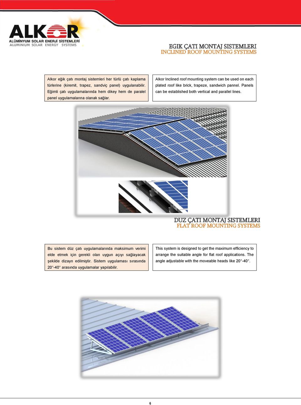 Panels can be established both vertical and parallel lines.