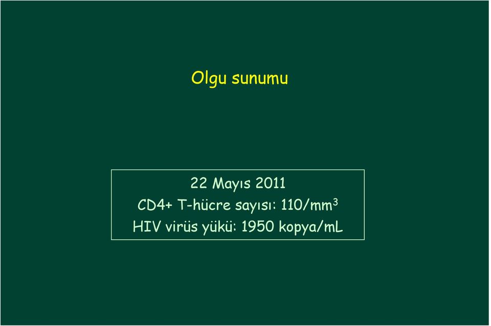 110/mm 3 HIV virüs