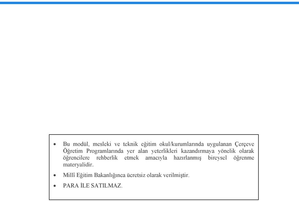 öğrencilere rehberlik etmek amacıyla hazırlanmış bireysel öğrenme