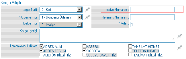 C- Müşteri Sevk İrsaliye Numarası ile Raporlama Müşteri sevk irsaliye numarası ticari gönderilerde Yurtiçi Kargo personeli tarafından sisteme manuel olarak girilmektedir.