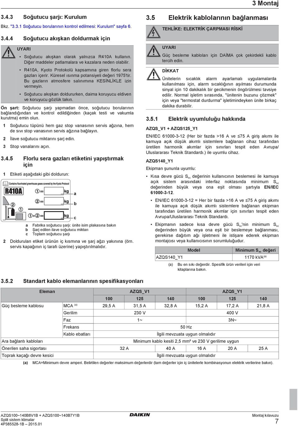 Soğutuu kışkn olururkn, im koruyuu livn v koruyuu gözlük tkın. Ön şrt: Soğutuu şrjı ypmn ön, soğutuu orulrının ğlnığınn v kontrol iliğinn (kçk tsti v vkuml kurutm) min olun.