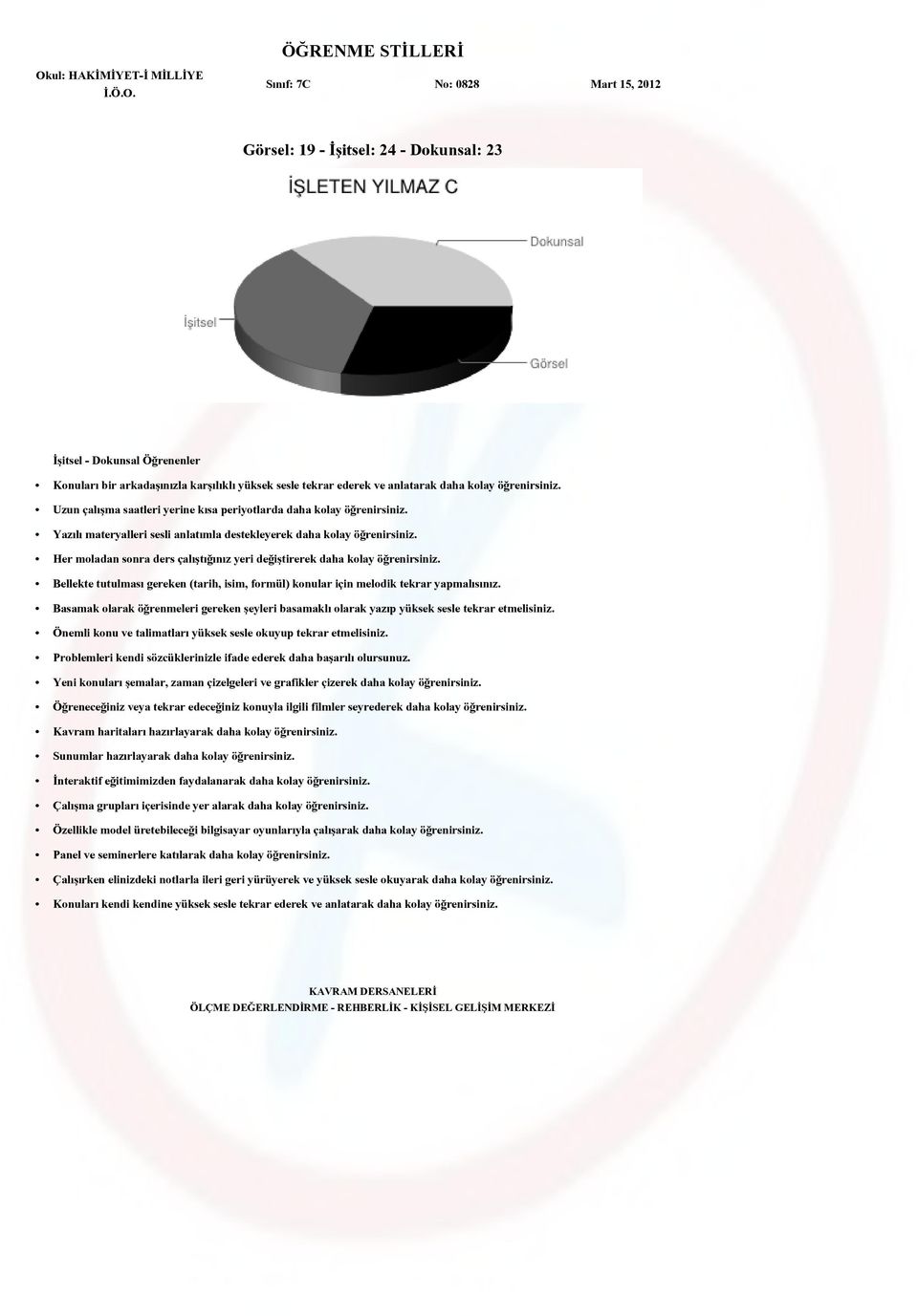 Her moladan sonra ders çalıştığınız yeri değiştirerek daha kolay öğrenirsiniz. Bellekte tutulması gereken (tarih, isim, formül) konular için melodik tekrar yapmalısınız.