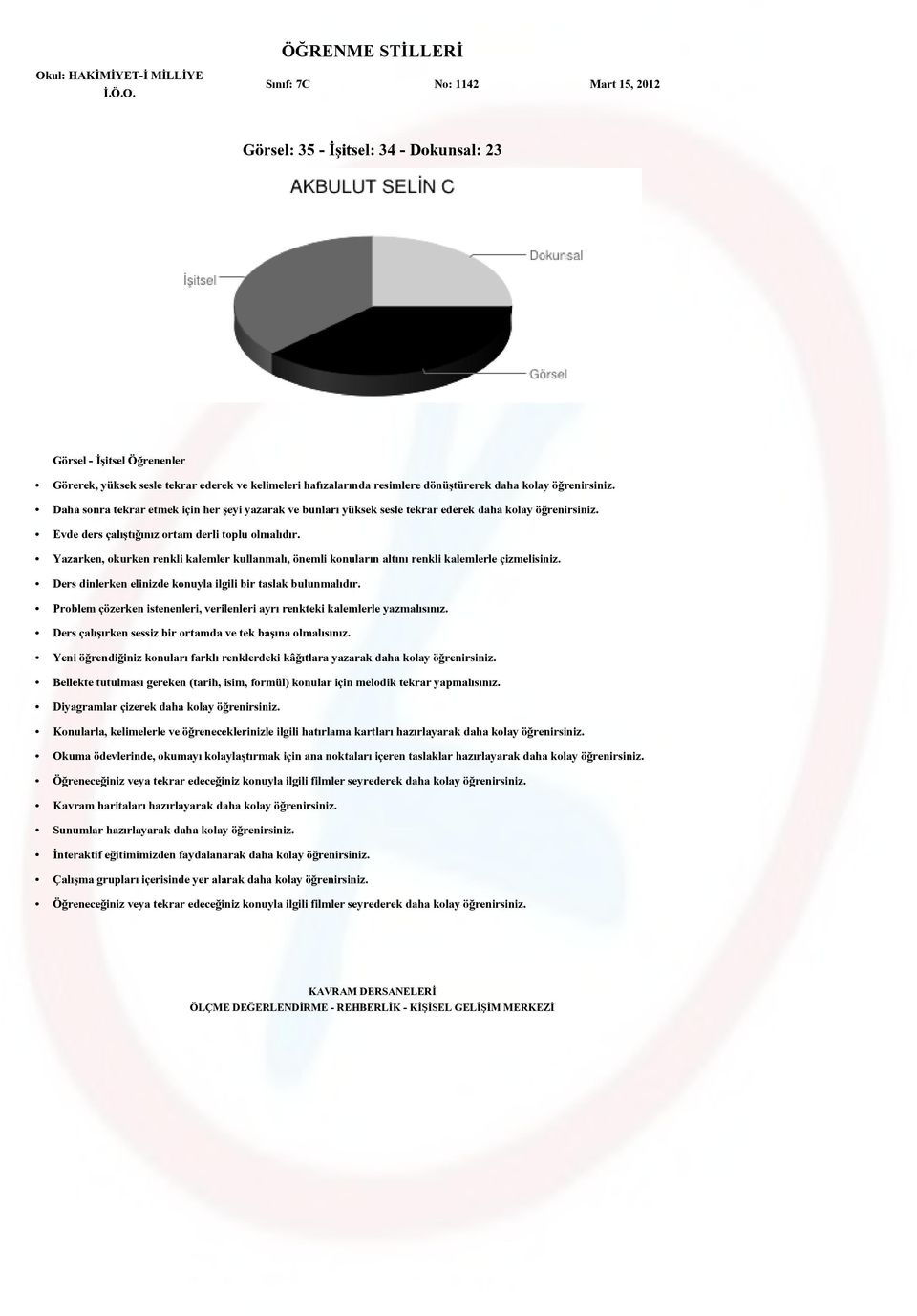 Ders çalışırken sessiz bir ortamda ve tek başına olmalısınız. Yeni öğrendiğiniz konuları farklı renklerdeki kâğıtlara yazarak daha kolay öğrenirsiniz.