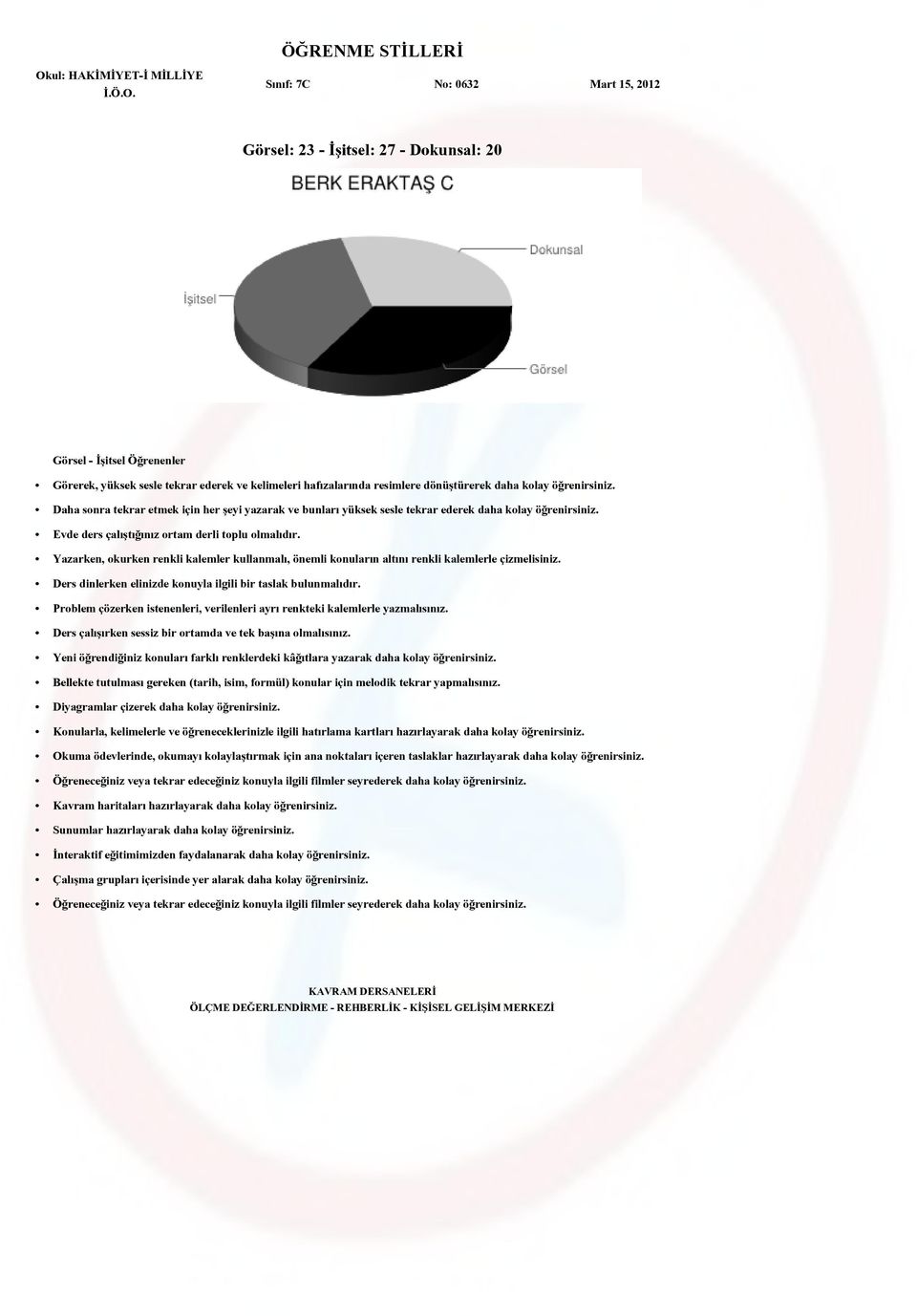 Ders çalışırken sessiz bir ortamda ve tek başına olmalısınız. Yeni öğrendiğiniz konuları farklı renklerdeki kâğıtlara yazarak daha kolay öğrenirsiniz.