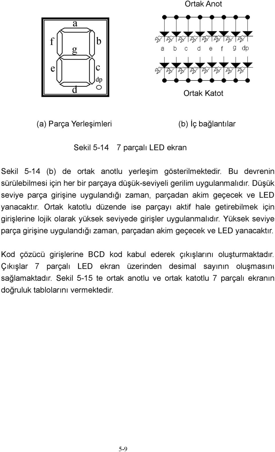 Ortak katotlu düzende ise parçayı aktif hale getirebilmek için girişlerine lojik olarak yüksek seviyede girişler uygulanmalıdır.