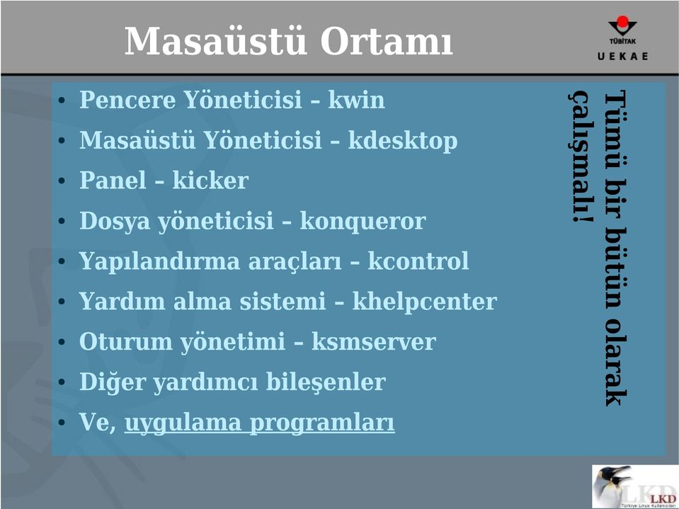 Yardım alma sistemi khelpcenter Oturum yönetimi ksmserver Diğer