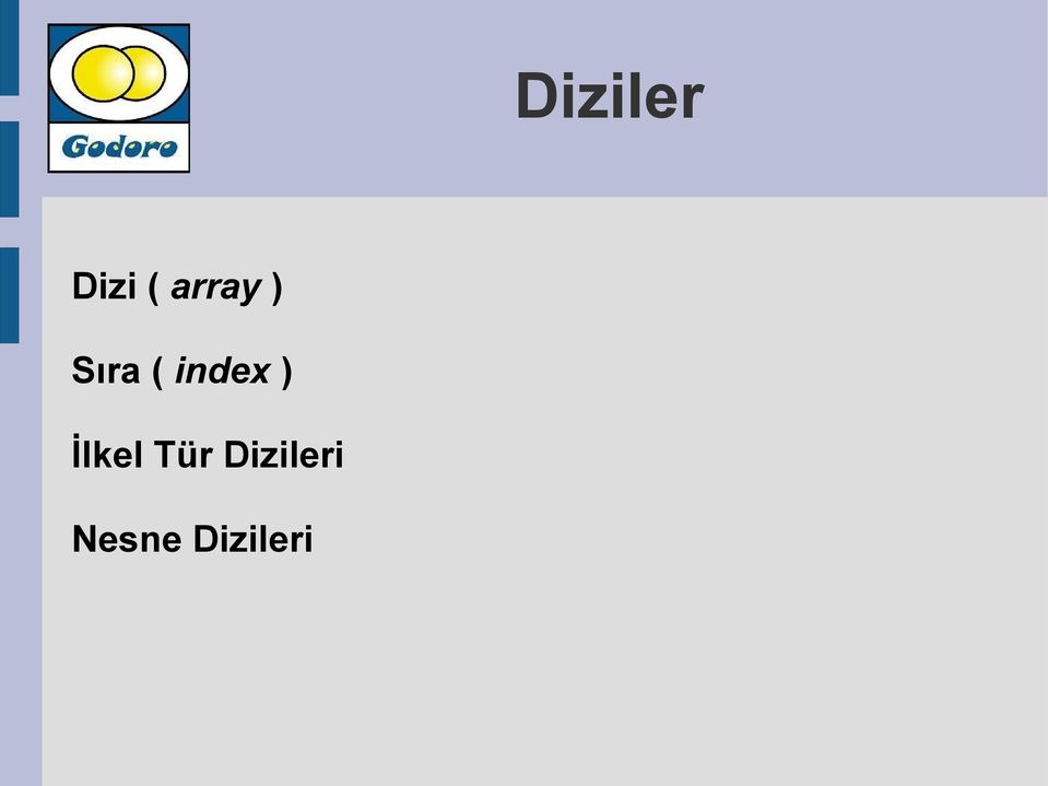 index ) İlkel Tür