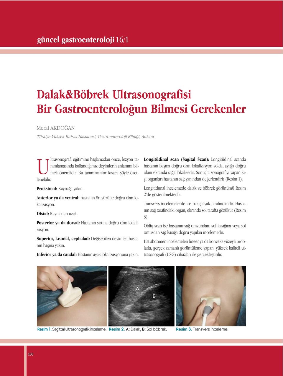 Anterior ya da ventral: hastanın ön yüzüne doğru olan lokalizasyon. Distal: Kaynaktan uzak. Posterior ya da dorsal: Hastanın sırtına doğru olan lokalizasyon.