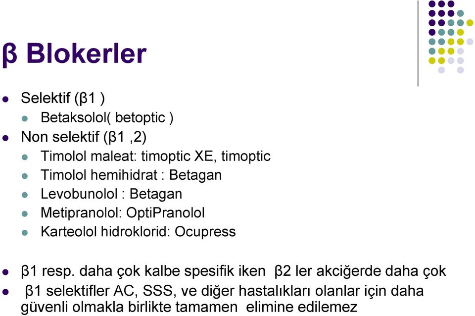 hidroklorid: Ocupress β1 resp.