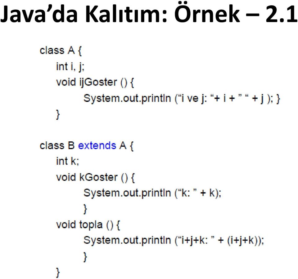 Örnek 2.1