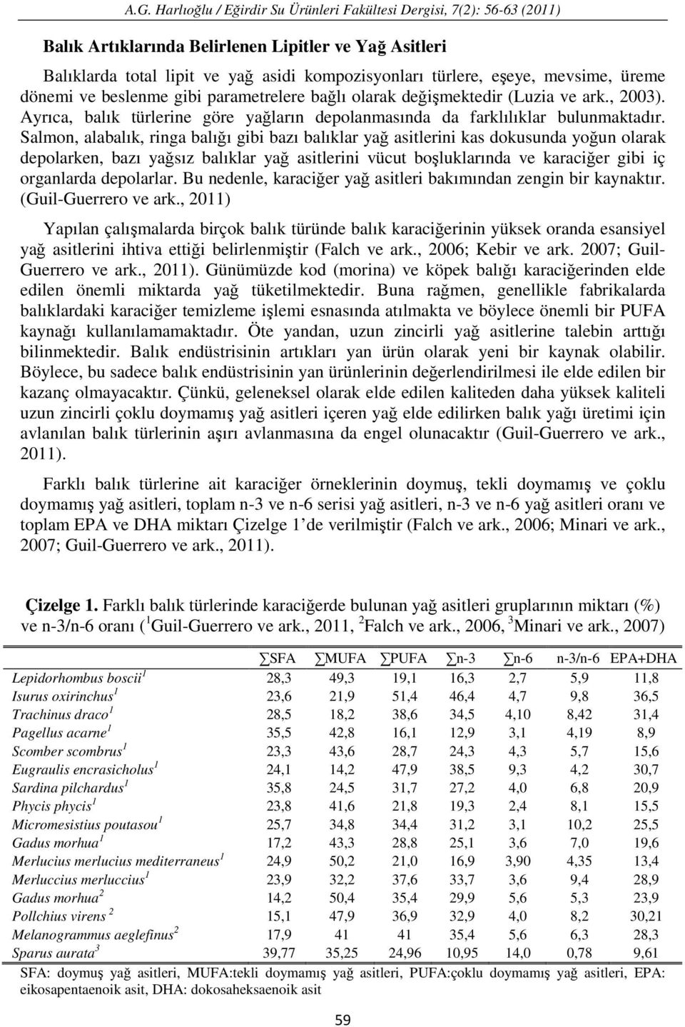 Salmon, alabalık, ringa balığı gibi bazı balıklar yağ asitlerini kas dokusunda yoğun olarak depolarken, bazı yağsız balıklar yağ asitlerini vücut boşluklarında ve karaciğer gibi iç organlarda