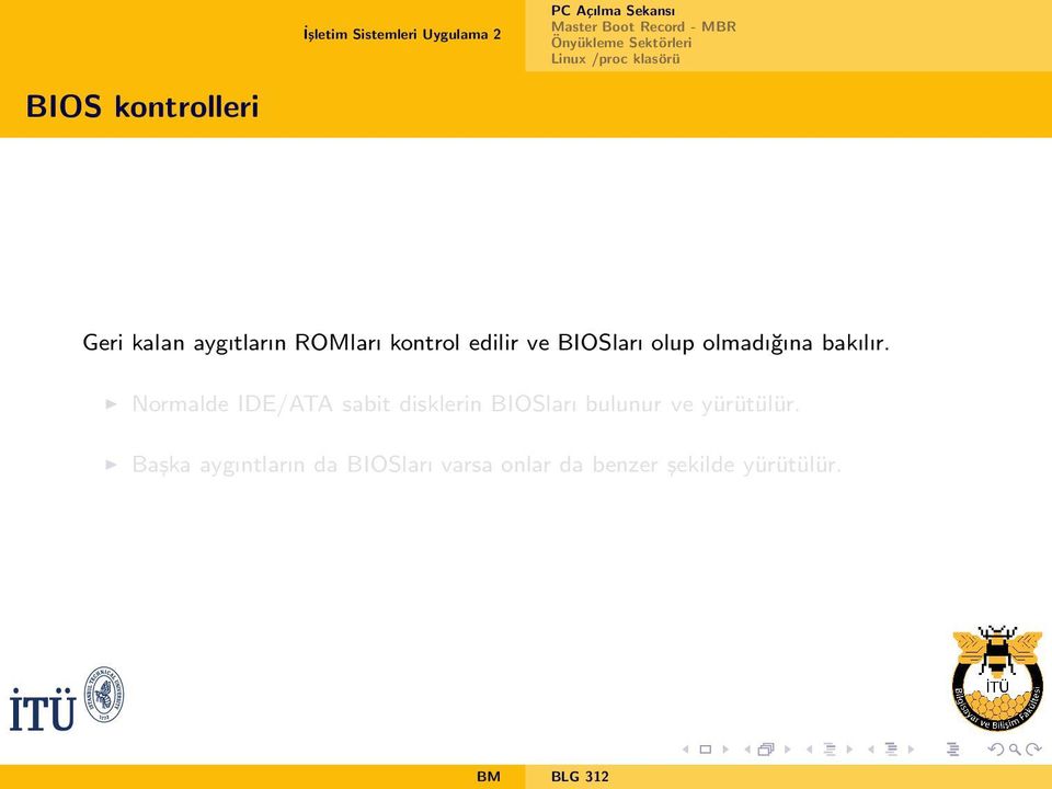 Normalde IDE/ATA sabit disklerin BIOSları bulunur ve