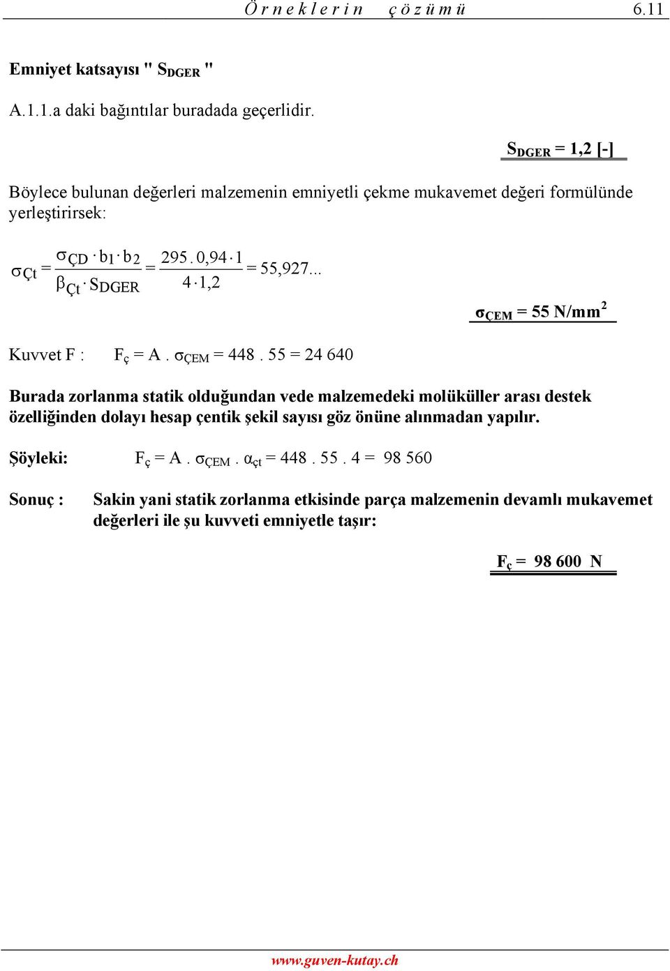 .. 4, ÇEM 55 N/mm Kuvvet : ç A. ÇEM 448.