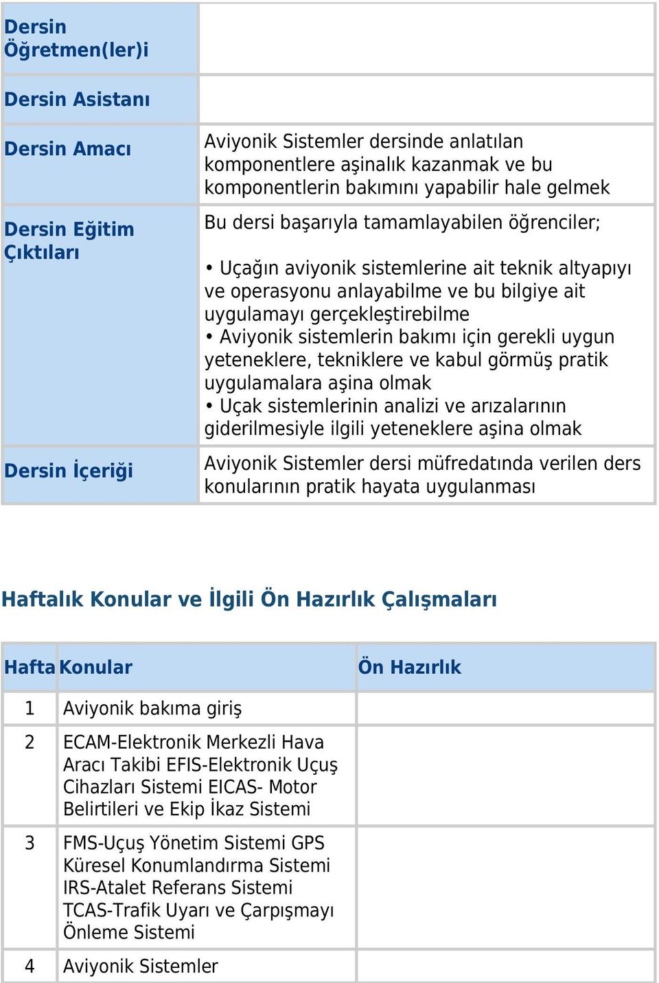 sistemlerin bakımı için gerekli uygun yeteneklere, tekniklere ve kabul görmüş pratik uygulamalara aşina olmak Uçak sistemlerinin analizi ve arızalarının giderilmesiyle ilgili yeteneklere aşina olmak