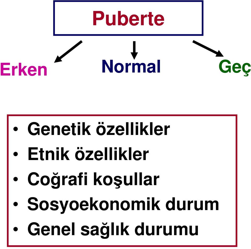 özellikler Coğrafi koşullar