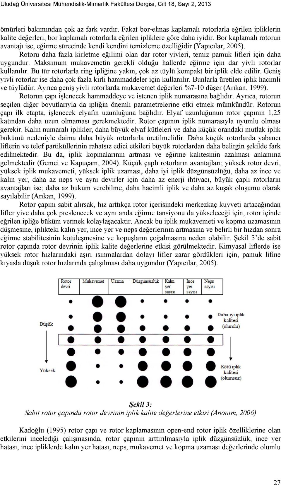 Bor kaplamalı rotorun avantajı ise, eğirme sürecinde kendi kendini temizleme özelliğidir (Yapıcılar, 2005).