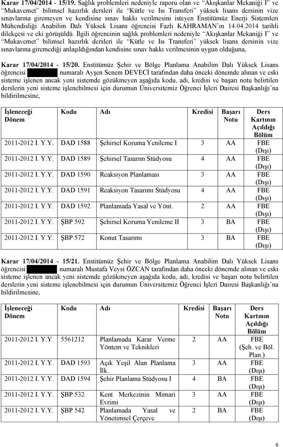 sınav hakkı verilmesini isteyen Enstitümüz Enerji Sistemleri Mühendisliği Anabilim Dalı Yüksek Lisans öğrencisi Fazlı KAHRAMAN ın 14.04.2014 tarihli dilekçesi ve eki görüşüldü.