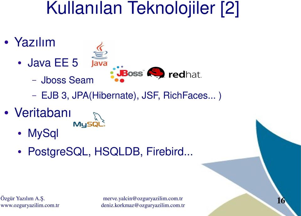 JPA(Hibernate), JSF, RichFaces.