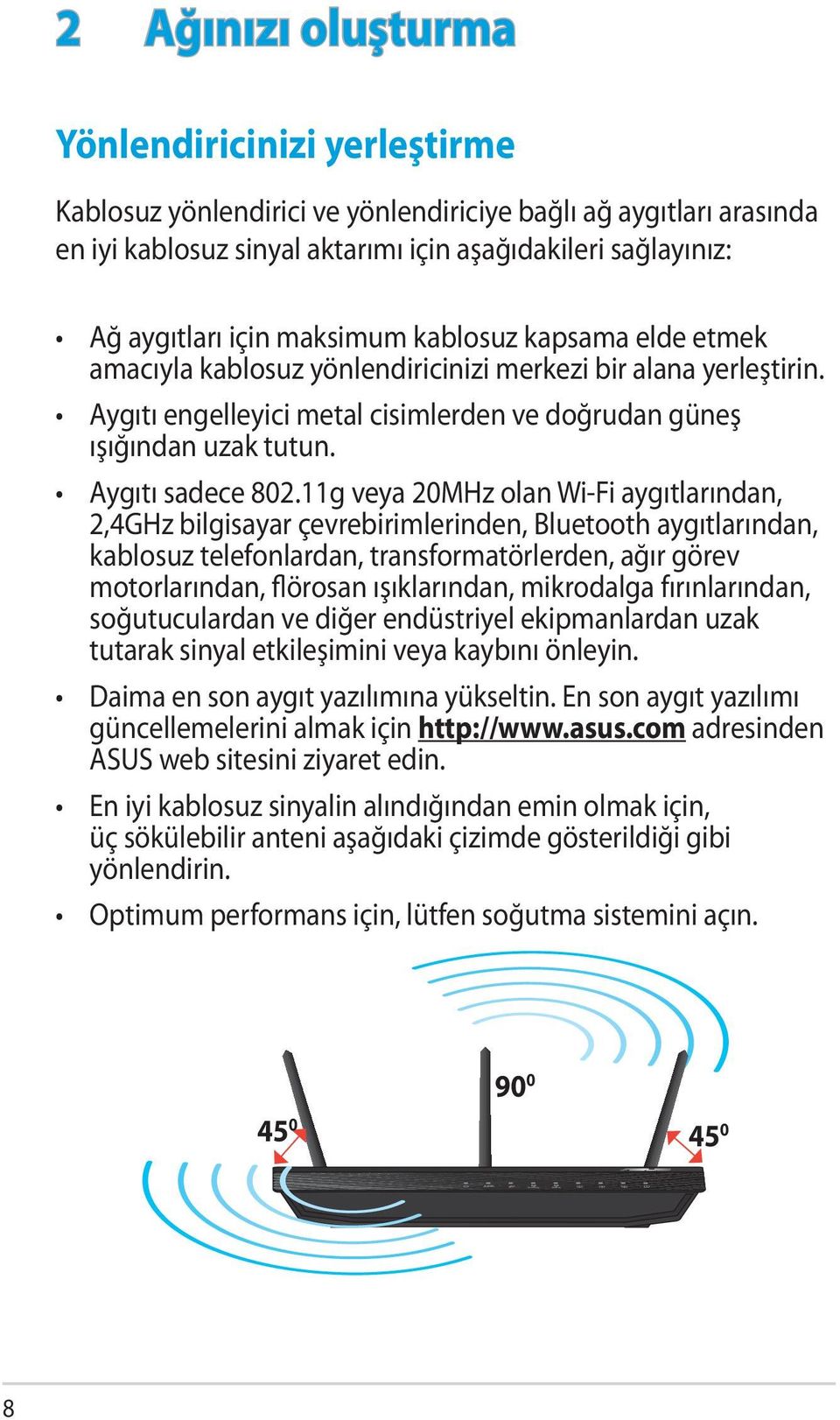 11g veya 20MHz olan Wi-Fi aygıtlarından, 2,4GHz bilgisayar çevrebirimlerinden, Bluetooth aygıtlarından, kablosuz telefonlardan, transformatörlerden, ağır görev motorlarından, flörosan ışıklarından,