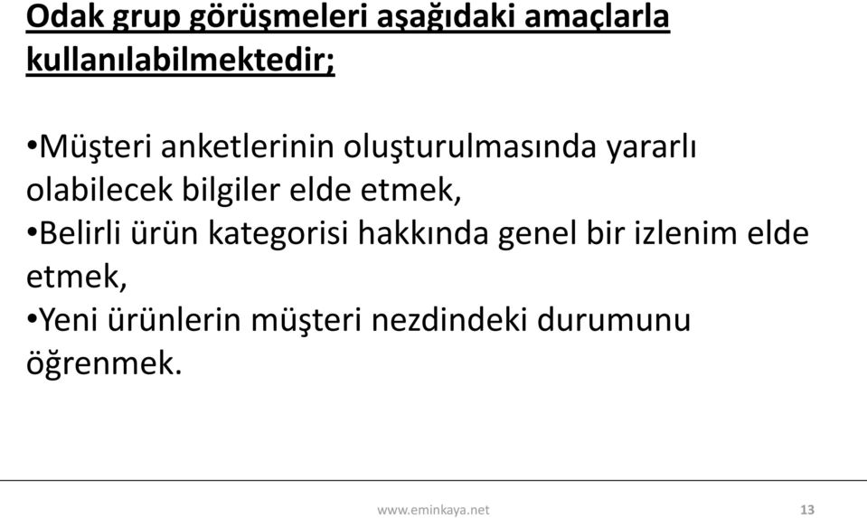 bilgiler elde etmek, Belirli ürün kategorisi hakkında genel bir