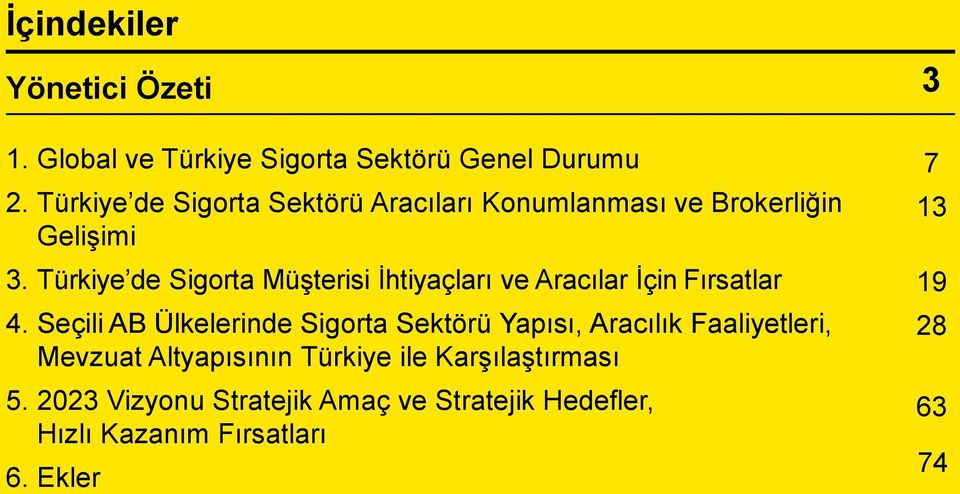 Türkiye de Sigorta Müşterisi İhtiyaçları ve Aracılar İçin Fırsatlar 4.