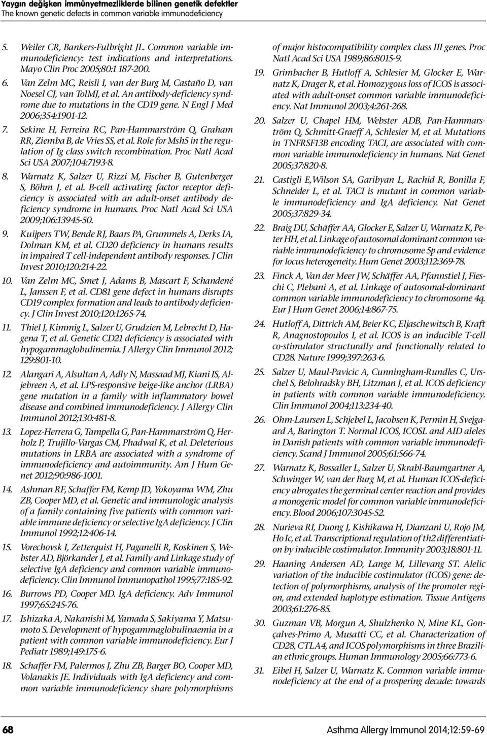 An antibody-deficiency syndrome due to mutations in the CD19 gene. N Engl J Med 2006;354:1901-12. 7. Sekine H, Ferreira RC, Pan-Hammarström Q, Graham RR, Ziemba B, de Vries SS, et al.